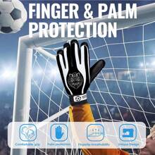 1 Pair Of Professional Men's And Women's Universal Youth Football Goalkeeper Training And Competition Anti-Slip And Wear-Resistant Gloves, Adult Men's And Women's Universal Youth Competition Training Goalkeeper Special Anti-Slip And Wear-Resistant Professional Training Wear-Resistant Machine-Sewn PU Training And Competition Football Goalkeeper Gloves