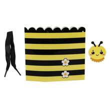 5pcs Candy Boxes, Full Moon/1st Birthday Return Gifts Favor Boxes, Bee Design Mini Gift Boxes