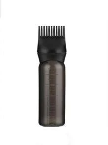 1 pieza Botella para coloración del cabello con peine, botella para tinte de cabello, aplicador de botella para peluquería y uso en el hogar