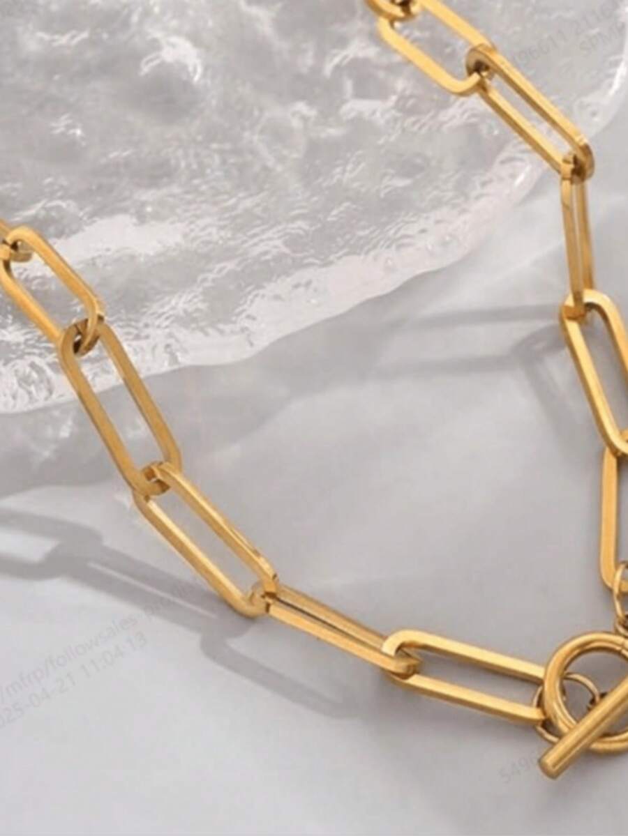 1 件环链 OT 扣项链，适合日常佩戴