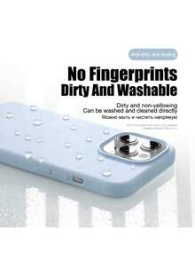 1pc Luxury Liquid Silicone Phone Case Compatible With Apple Phone 17 Air 16e 11 13 12 14 15 Pro Max Cases Phone 16 Pro Max Shockproof Protective Cover - Lilac Purple - View 6