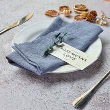 12pcs/Pack 42*42cm/16.5*16.5in Soft Fringe Linen Napkins, Multi-Color Square Handmade Serviettes For Wedding, Holiday Decor, Hotel, Wiping Cups, Christmas Dinner, Daily Use, Table Decoration, Tea Towels, Handkerchief