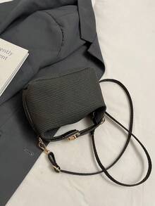 Koreanischer Stil Sommer Lock Mini Tasche für Damen, Lässig Handtasche, Umhängetasche, Umhängetasche - Schwarz - Übersicht 10
