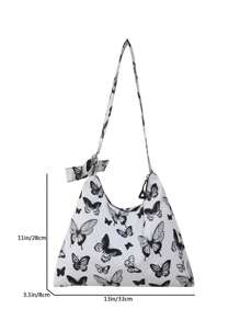 Dot Minimalist Canvas Tote Bag, New Butterfly Shoulder Crossbody Bag