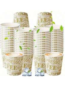 50/100pcs Mini Paper Cups - Ideal For Sampling At Supermarkets, Mouthwash, Fruit Snacks And Party Drinks - High Quality, Snack Cups, Birthday, Christmas, Hotels