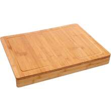Shoppe house - Tabla Cortar Cocina | Diseño Adaptable a la Encimera | Rectangular | Material Bambú | Ideal para Preparar, Cortar y Trocear - Natural - Ver 2