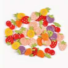 6pcs Cute Fruit Patches, Iron-On Patches, DIY Craft Materials Hair Clip Accessories For Decorating Jacket, Backpack, Hat, Jeans, Clothes, Embroidery Knitting - Fruit Mix - View 3