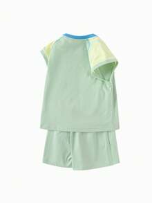 Balabala Boys' Quick-Dry 2 Pieces Outfit, Breathable & Summer Wear - Earthy Green - View 5