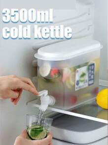 1 Piece 3.5L Cold Water Kettle, Large Capacity Modern Simple Design Cold Water Bucket With Faucet, Can Hold Lemonade, Juice, Can Be Put In The Refrigerator, Suitable For Summer, Home Life, Party, Wedding, Holiday Gift