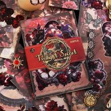 Rose Story Vintage Dark Gothic Scrapbooking Material Pack,School Supplies,Back To School