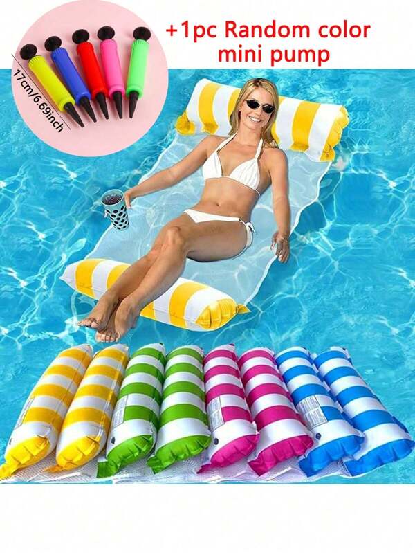 1 Stück 2-in-1 tragbare Schwimmbad Hängematte - ideal für Reisen und Poolpartys - multifunktionaler Freizeitstuhl, schwimmende Konstruktion, vielseitiger schwimmender Liegestuhl mit bequemen Griffen - einfach aufzubauen, perfekt zum Entspannen am Poolrand