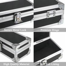 Cash Box With Lock, Aluminium Alloy Money Box For Cash Lockable Money Storage Box Single Row Currency Tray Cash Organizer Piggy Bank For Collector - 黑色 - 查看 5