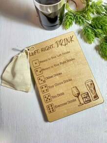 Drinking Game Beer Games Game For Adult,1 Set Wooden Dice Drinking Game Set For Adult Bachelor Party , Valentine's Day Party Toy Drunk Cubes Party Board Game, Valentine's Day Uses Dices & Dice Bag - Left/Right Drinking, Adult Wooden Drinking Game For Bachelor/Birthday Party, Fun Adult Party Bar Game, Social Interaction Board Game, Made Of Pine Wood,Adult Monopoly,Bachelor Games,Drink Games