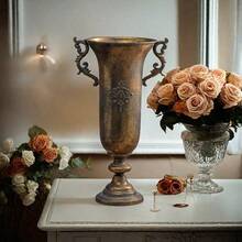 Home Decor Vase, Creative Metal Ornaments, Retro Vase Decoration - Đồng - Xem 5