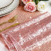 Square Sequin Table Runner, Suitable For All Kinds Of Party Decorations