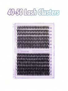 280 chiếc, D Curl, Bộ nối mi tự làm, Mi từng cụm D Curling, Cụm mi có keo dán mi, Tháo mi và dán mi, Dụng cụ cọ gắn mi tự dán tại nhà, Bộ mi, Lông mi, Lông mi giả - màu đen - Xem 14