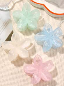 4 件套中号春夏多巴胺果冻奶油色雏菊花 2.4 英寸波西米亚风格发夹，简约甜美发饰 - 彩色 - 查看 6