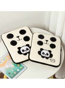 1pc 11/13/15-Inch Cartoon Embroidered Panda Ipad Inner Liner Bag Laptop Bag Apple Pro Storage Bag, Suitable For Girls And Students School Supplies,Back To School