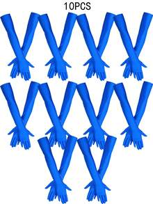 D EXCEED 1/3/4/10 双女士 1920 年代单人派对复古晚礼服长手套、万圣节派对、婚礼、服装配饰手套、母女教师礼物 - 白色 - 查看 19