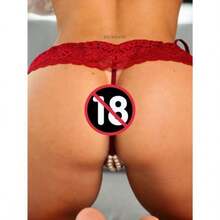 Glow In The Dark Thai Panties Sexy Polka Dots Lingerie Stimulating Adjustable - 紅色 - 查看 1
