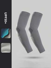 1 par de mangas sueltas de protección solar para hombres, mangas de seda de hielo para hombres, nuevos protectores de brazo de verano, guantes blancos, calentadores de brazo, atuendos de otoño, disfraces de Halloween, regalos de manga negra para hombres