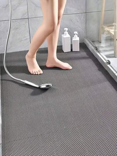 1pc Hollow Design Outdoor Commercial Bathroom Anti-Slip Mat, Thick Entry Kitchen Floor Mat, Shower Bathroom Toilet Anti-Slip Pad Bathroom Decor Fall Decor Back To School