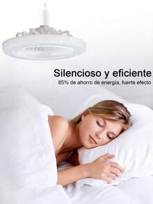 Rotatable LED Ceiling Fan Light For Home, E27 Screw Mouth, Three-Color Ceiling Fan Light For Living Room, Remote Control, 30W Bedroom Fan Light, - White - View 5