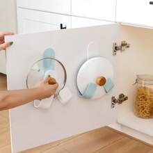 Adjustable Pot Lid Holder, Fits In Cabinet, Wall-Mounted Inside Cabinet Door For Pot Lid Storage, ABS Material Hanging Kitchen Rack