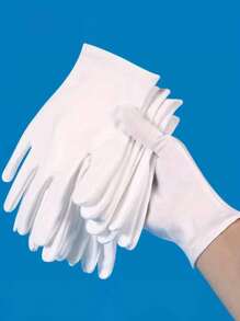 Of White Gloves, Suitable For Eczema And Dry Hands - Breathable Work Gloves With Lining - Moisturizing SPA Soft Jewelry Inspection Gloves - Elastic Fit Cloth Gloves, Suitable For Most Women