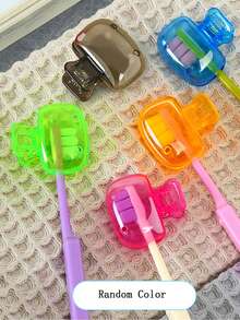 1pc/2pcs/4pcs/6pcs Toothbrush Holder Clip, Travel Essential Toothbrush Head Cover Protector Case, Portable Plastic Toothbrush Box, Back To School Season - Multicolor - View 20