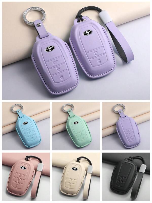 Car Key Fob Case Cover For Camry 2024 Corolla Levin Yaris RAV4 Avalon Prado Land Cruiser Key Chain Key Pouch Card Holder Protective Cover For Women Wallet Mini Wallet Purse Wallet Wallet