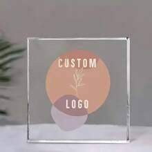 Custom Acrylic Sign - Personalized Logo Or Image, Sleek Modern Design, Desktop Decor, No Power Needed, Ideal For Brand Promotion Or Gift, Personalized Gift | Modern Acrylic Sign | Clear Acrylic Material Back To School
