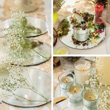 6Pcs 10/20/30cm Acrylic Round Mirrors,Round Table Wall Mirror Trays Circle Mirror Candle Plates For Wedding Centerpieces Table Decor ,Bridal Shower Birthday Engagement Party Table Decor - Transparent - View 7