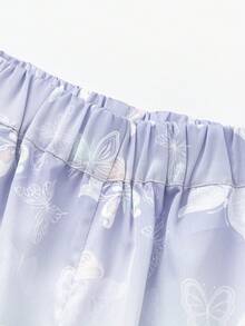 Balabala Girls' Traditional-Style 2 Pieces Outfit, Elegant & Stylish - Purple - View 8