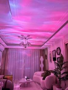 1 件极光投影仪灯，14 种照明模式，2 合 1 LED 星空投影仪带遥控器，星云灯，台灯，遥控北极光投影仪，适用于办公室、游戏室/卧室/天花板/派对室/家庭影院/生日/派对夜灯投影仪 - 彩色 - 查看 4