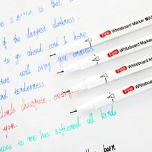 4pcs Erasable Whiteboard Markers, Dry Erase Markers 0.5mm Nib Markers, Colour Markers For Teachers Office School Supplies Back To School