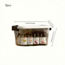 3 Packs Clear Stackable Storage Bins - Plastic Organizer Boxes With Handles For Home/Office - Space-Saving Design, Portable Easy-To-Carry Construction, Transparent Lightweight Containers For Closet, Pantry, Desk, Craft Room, Toy Room, Laundry Room; Multi-Purpose Storage Solution For Seasonal Cleaning, Organization, Craft Supplies, Office Essentials, Paperwork, Small Parts, Accessories, Hobby Projects - Multicolor - View 9