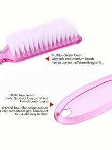 1pc Nail Art Cleaning Brushes, Long Handle & Multi-Functional Brush