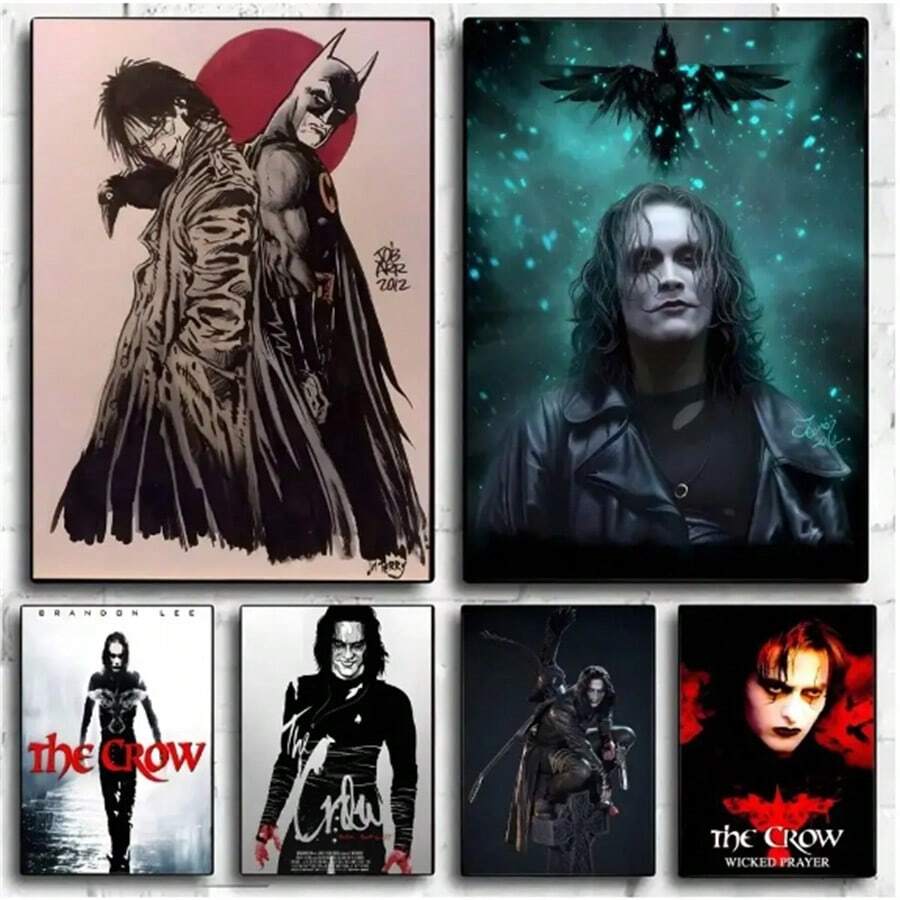 1 Pc Optional Frame Posters Wall Arts Pop Movie B-THE R-CROWS Poster Poster Club Bar Paper Vintage Poster Wall Art Painting Bedroom Study ,Wall Art With Frame - Multicolor - View 1