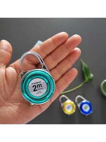 1pc Mini Keychain Tape Measure 2m Steel Tape Measure Delicate Small Steel Ruler Multipurpose Steel Tape Measure Gift Ruler
