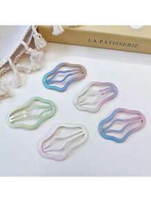 4/5 pièces Pinces à cheveux pour femmes, pinces BB à l'arrière de la tête, pinces sur le côté des franges pour femmes, design en forme d'étoile à cinq branches et de nuage creux, style mignon et doux, convient pour la coiffure, les cadeaux, les festivals
