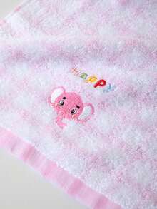 1/2/4/6 piezas Toalla pequeña con patrones bordados de animales como panda, jirafa, elefante, de 22,5 x 44 cm, colores aleatorios, absorbente y de secado rápido, adecuada para baño, escuela, etc.