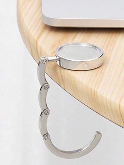 1pc Table Edge/Bag Hanger Portable Handbag Holder Stand For Table, Desk, Compact Bag And Keychain Accessories (Desk Thickness Must Not Exceed 7 Cm/Tabletop Overhang Must Not Exceed 4 Cm)