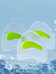 1 对硅胶防滑垫，软垫鞋垫，适用于高跟鞋、凉鞋、户外旅行、沙滩鞋、女士鞋配件 - 透明綠 - 查看 3