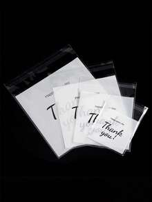 自封礼品袋标语图案透明礼品包装袋迷你珠宝收纳袋透明珠宝收纳袋，用于耳环、戒指、项链和其他小饰品，透明药丸收纳袋，办公室必备旅行配件，户外返校露营沙滩配件，男士女士男孩和女孩的节日礼物 - 無色 - 查看 5