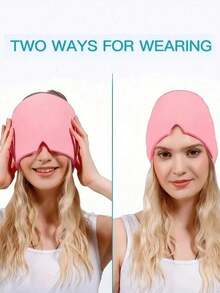 1 包冷却凝胶眼罩冷热头套凝胶冰面罩护理冰头套冷头套冰眼罩 - 透气舒缓眼罩，凝胶冰袋缓解头痛偏头痛帽 - 可拉伸头套，冷热疗法，缓解头痛，无需电源，无需电池 - 有效缓解紧张、压力和疲劳，适用于卧室、旅行、办公室、学校、生日礼物，适合毕业休息 - 彩色 - 查看 6