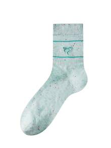 1 Pair Women's Lightweight Breathable Hollow Out Embroidered Bow Ballerina Style Colorful Polka Dot Crew Socks, Girls Fashion Casual Daily Wear - Multicolor - View 12