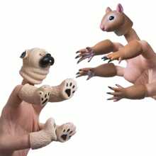1 peça/2 Peças Brinquedos Divertidos de Fantoche de Dedo de Animal, Adereços de Teatro de Fantoche, Presentes de Pegadinha Estranhos, Macios e Insossos, Presentes Estranhos