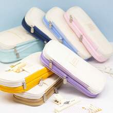 1 件创意双层可扩展多功能大容量铅笔盒，适合初中/高中学生，时尚桌面收纳笔袋，返校礼物，返校，学校用品，铅笔袋，书包 - 彩色 - 查看 8