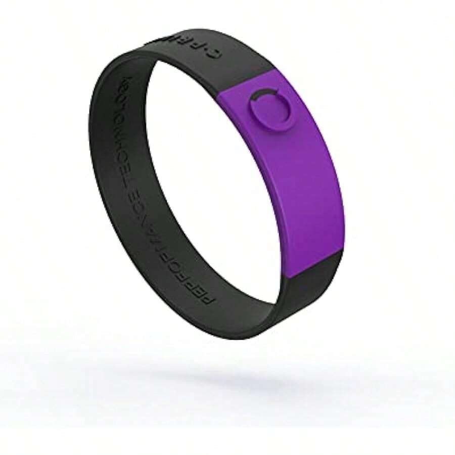 Sport Balance Bracelet Burn Silicone Wristbands Energy Bracelets Sports Band Bracelet Waterproof Lightweight For All Sport Men And Women - PurpleBlack - View 1